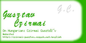 gusztav czirmai business card